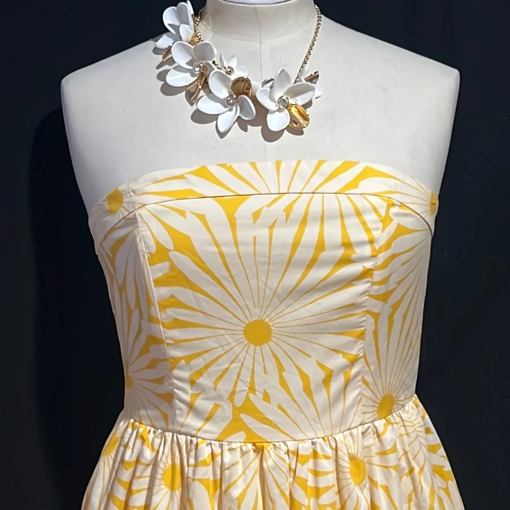 Flora Bea big floral cotton sateen maxi gown spaghetti straps are detachable-NWT - Picture 4 of 16